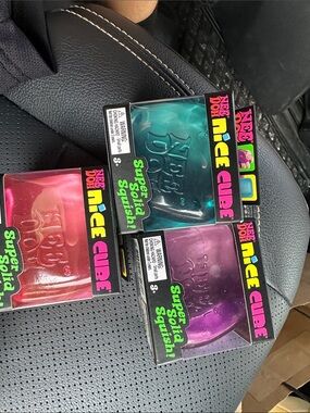 Needoh Nice Cube Never Used - Pink, Teal, Purple